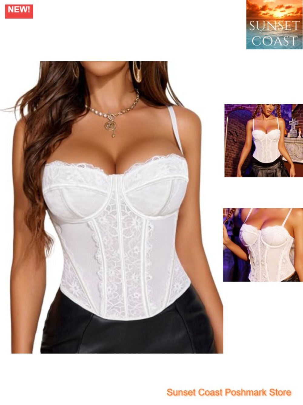 Lace Bustier Corset Top Underwire Slim Fit Bralette